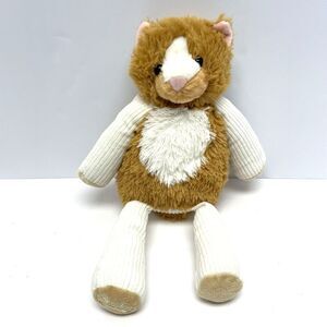 Scentsy Buddy Cat Soft Plush Zipper Brown White Aromatherapy